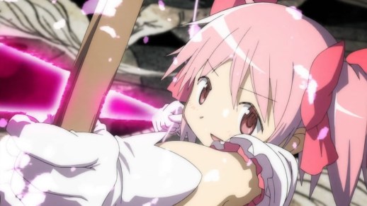Madoka using her Magical Girl skills!