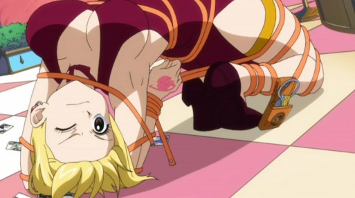 Lucy's pretty tied up for words right about now.