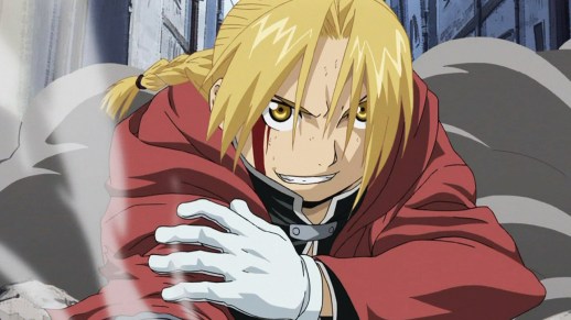 Edward Elric, ready for action in Fullmetal Alchemist: Brotherhood.